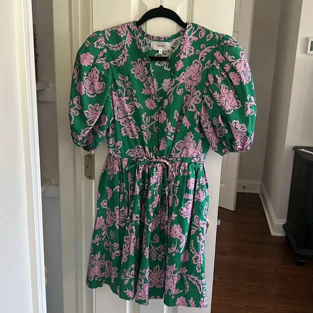 XIRENA pink and green floral Aurie Dress - Picture 3 of 3